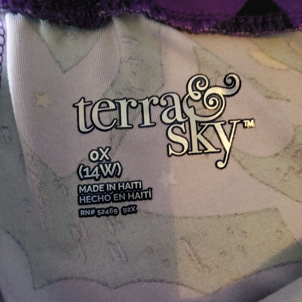 Lot of 2 Halloween Leggings Terra & Sky 0X 14W No Boundaries XL 15-17 Bats Trees - Picture 5 of 6